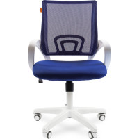Компьютерное кресло CHAIRMAN 696 белый пластик TW-10/TW-05 синий 00-07014839