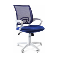 Компьютерное кресло CHAIRMAN 696 белый пластик TW-10/TW-05 синий 00-07014839