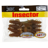 Съедобные искусственные виброхвосты LUCKY JOHN LJ Pro Series INSECTOR 2,8in, цвет S18, 8шт. 140184-S18