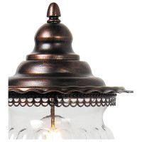 Садово-парковый светильник FERON серии Флер, PL594 60W 230V E27 коричневый, на постамент, 11622