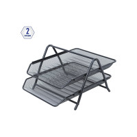 Горизонтальный лоток для бумаг BERLINGO Steel&Style 2 секции, металл, черный BMs_41022