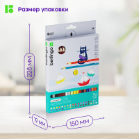 Цветные карандаши BERLINGO SuperSoft Жил-был кот 36 цветов, трехгранные, заточенные, картонная коробка SS00536