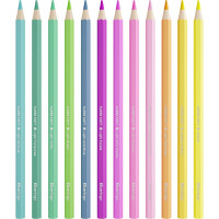 Цветные карандаши BERLINGO SuperSoft. Pastel пастельные, 12 цветов, заточенные SSP0112