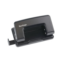 Металлический дырокол BERLINGO Universal 10 листов, черный, с линейкой DDm_10011