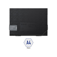 Папка BERLINGO DoubleBlack 12 отделений A4, 330х240х25 мм, 700 мкм, черная, c рисунком XF4_12701