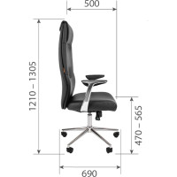 Компьютерное кресло CHAIRMAN VISTA экопремиум, черный 00-07023911