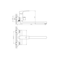 Смеситель для ванны Haiba HB22587