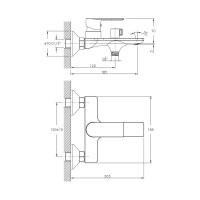 Смеситель для ванны Haiba HB60505-8