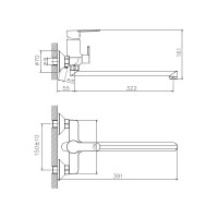Смеситель для ванны Haiba HB22557-8
