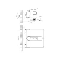 Смеситель для ванны Haiba HB60589