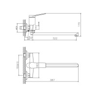 Смеситель для ванны Haiba HB22572