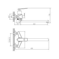 Смеситель для ванны Haiba HB22548-7