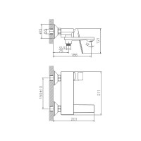 Смеситель для ванны Haiba HB60533-3 026-5532