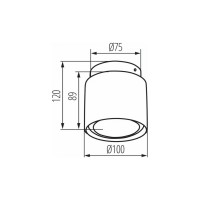 Накладной светильник KANLUX с подсветкой SONOR GU10 CO-W WW/ 24363