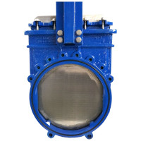 Задвижка шиберная DN.ru GGG40-SS304-NBR-2W Ду400 Ру6 двусторонняя, штурвал D040-03186