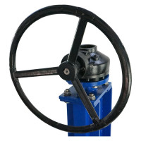 Задвижка шиберная DN.ru GGG40-SS304-NBR-2W Ду400 Ру6 двусторонняя, штурвал D040-03186