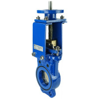 Задвижка шиберная DN.ru GGG40-SS304-NBR-2W-ISO Ду80 Ру10 с голым штоком и ISO-фланцем D040-03151