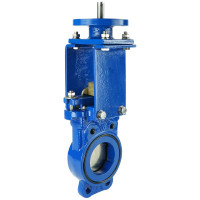 Задвижка шиберная DN.ru GGG40-SS304-NBR-2W-ISO Ду80 Ру10 с голым штоком и ISO-фланцем D040-03151