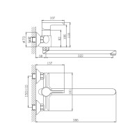 Смеситель для ванны Haiba HB22805-7