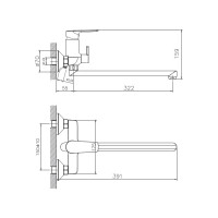 Смеситель для ванны Haiba HB22563