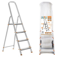 Алюминиевая стремянка TDM ELECTRIC СА4 Народная 4 ступени, усиленный профиль SQ1028-0103