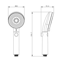 Душевая лейка Lemark 3-функциональная LM0819CW