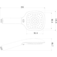 Душевая лейка Lemark 3-функциональная LM1013C