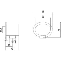 Встраиваемое подключение для душевого шланга Lemark LM8026C