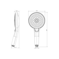 Душевая лейка Lemark 3-функциональная LM8117C