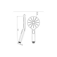 Душевая лейка Lemark 3-функциональная LM8122BL