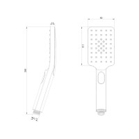 Душевая лейка Lemark 3-функциональная LM8123GM