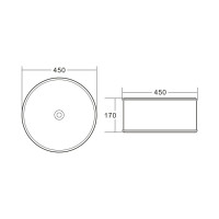 Керамическая накладная раковина BelBagno круглая BB1383