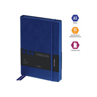 Записная книжка BERLINGO Western А5, 80 листов, кожзам, с резинкой, синий NB0_85502