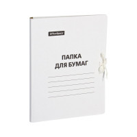 Папка OfficeSpace для бумаг с завязками, 100 шт в комплекте, картон немелованный, 380 г/м², белый, до 400 листов 300662