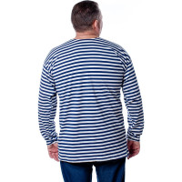 Тельняшка в синюю полоску с длинным рукавом БЕРТА хлопок, плотная, 700с-56-58