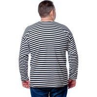 Тельняшка с длинным рукавом БЕРТА хлопок, черная полоса 701ч-56-58