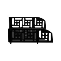 Горизонтальный лоток для бумаг Стамм Field широкая загрузка, черный ЛТ801