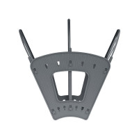 Веерный лоток для бумаг Стамм Эконом 3-х секционный, серый ЛТ411