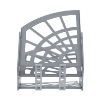 Веерный лоток для бумаг Стамм Эконом 3-х секционный, серый ЛТ411