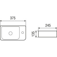 Подвесная раковина WeltWasser WW AISBACH 10100 R 375х245х135 10000004591