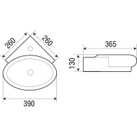 Подвесная раковина WeltWasser WW AISBACH 5010 390х365х130 10000003871