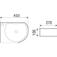 Подвесная раковина WeltWasser WW AISBACH 5014L 410х270х130 10000003876