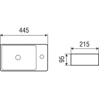 Подвесная раковина WeltWasser WW AISBACH 5112 445х215х95 10000004593