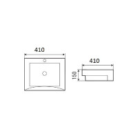 Врезная раковина WeltWasser WW DEILBACH 4010 410х410х150 10000003884