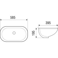 Врезная раковина WeltWasser WW DEILBACH 6030 585х395х195 10000003899
