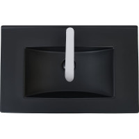 Врезная раковина WeltWasser WW DEILBACH 7506- 80 MT- BL матовая черная 810х470х180 10000005566