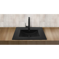 Врезная раковина WeltWasser WW DEILBACH 7506- 80 MT- BL матовая черная 810х470х180 10000005566