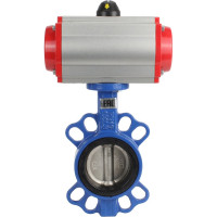 Затвор DN.ru WCB-316L-NBR Ду300 Ру16 с пневмоприводом, пневмораспределителем D050-02184