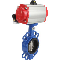 Затвор DN.ru WCB-316L-NBR Ду300 Ру16 с пневмоприводом, пневмораспределителем D050-02184