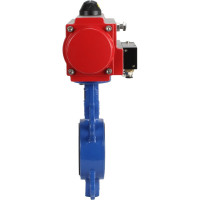 Затвор DN.ru WCB-316L-NBR Ду300 Ру16 с пневмоприводом, пневмораспределителем D050-02184